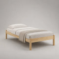 Einzelbett-Bettgestell aus massiver Kiefer mit Lattenrost, Natur, 90 × 200 cm
